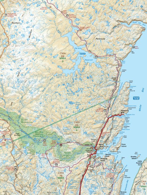 Backroad Mapbooks NLNL49 Jackson's Arm Newfoundland and Labrador Topo digital map