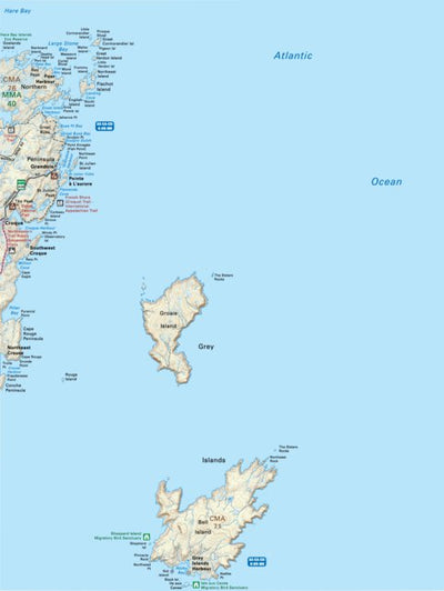 Backroad Mapbooks NLNL60 Grandois Newfoundland and Labrador Topo digital map