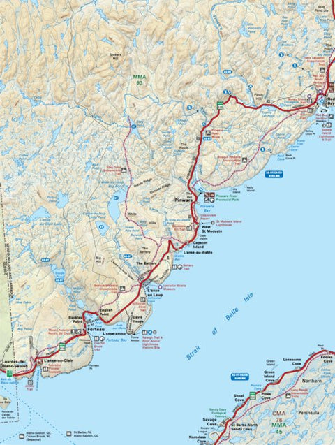 Backroad Mapbooks NLNL61 Pinware Newfoundland and Labrador Topo digital map