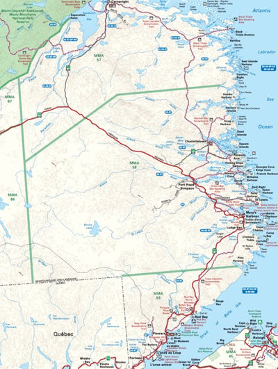 Backroad Mapbooks NLNL68 Mary's Harbour Newfoundland and Labrador Topo digital map