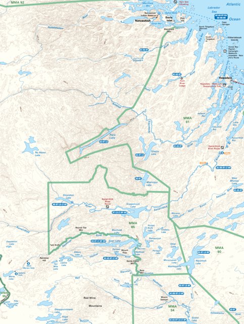 NLNL71 Hopedale Newfoundland and Labrador Topo Map by Backroad Mapbooks ...