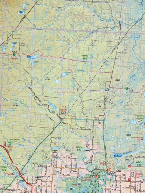 NOAB08 Fort Assiniboine Sandhills Wildland - Northern Alberta Topo Map ...