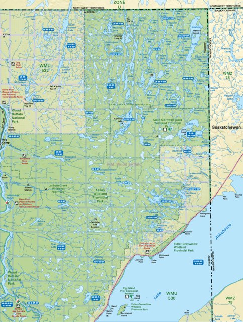 NOAB97 Lake Athabasca - Northern Alberta Topo Map by Backroad Mapbooks ...