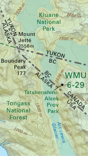 NOBC103 Tatshenshini Alsek Provincial Park - Northern BC - Inset Map by ...