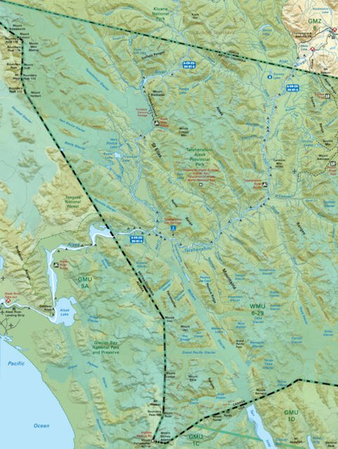 Backroad Mapbooks NOBC103 Tatshenshini Alsek Provincial Park - Northern BC Topo digital map