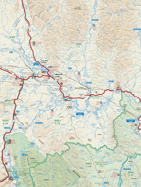 NOBC108 Lower Post - Northern BC Map by Backroad Mapbooks | Avenza Maps
