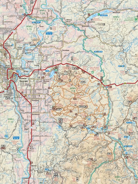 NOBC12 Prince George - Northern BC Map by Backroad Mapbooks | Avenza Maps