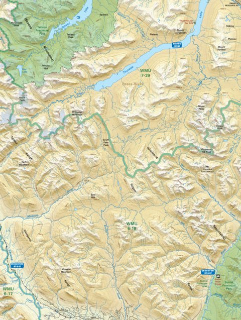 Backroad Mapbooks NOBC78 Thutade Lake - Northern BC Topo digital map