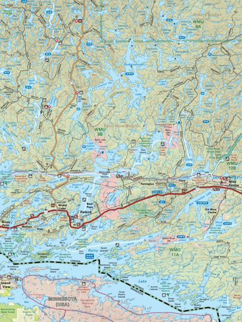 Backroad Mapbooks NWON10 Mine Centre - Northwestern Ontario Topo digital map