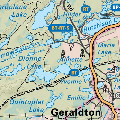 Backroad Mapbooks NWON45 Geraldton - Northwestern Ontario Topo digital map