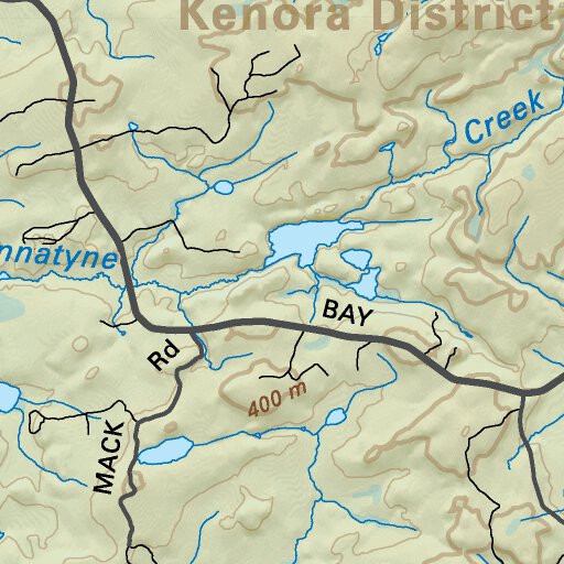 NWON49 Perrault Falls Northwestern Ontario Topo Map by Backroad