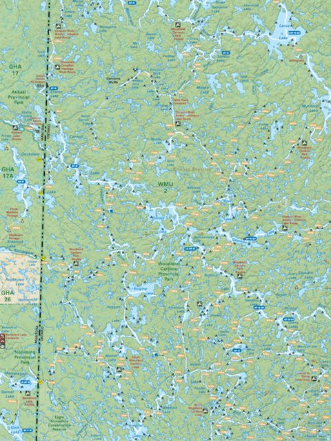 Backroad Mapbooks NWON60 Woodland Caribou Provincial Park - Northwestern Ontario Topo digital map