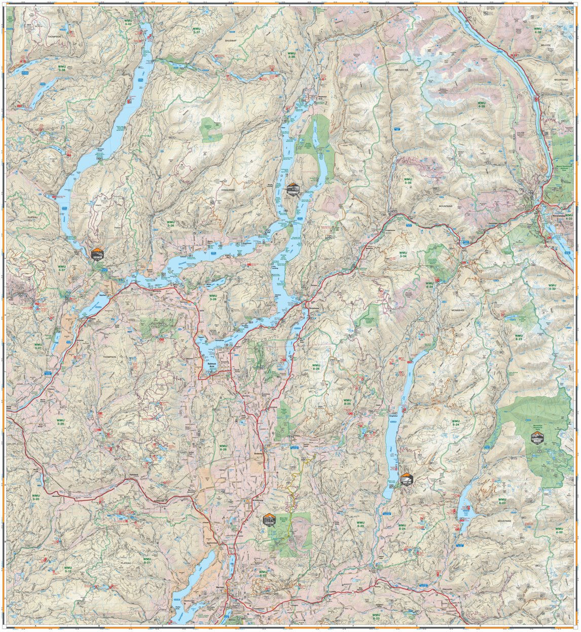 Okanagan North (Vernon, Salmon Arm, Revelstoke) Recreation Map by ...