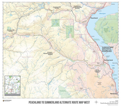 Backroad Mapbooks Peachland to Summerland Detour Map digital map