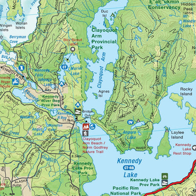 Port Alberni, Tofino (Vancouver Island) Recreation Map 3rd Edition Preview 2