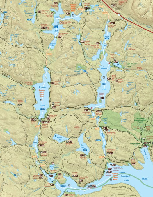 Sayward Forest Canoe Route Adventure Map by Backroad Mapbooks | Avenza Maps