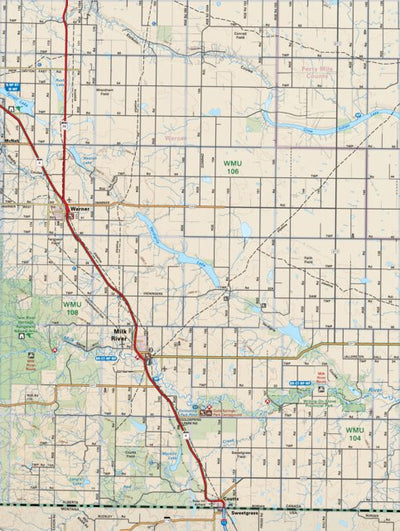Backroad Mapbooks SOAB05 Milk River - Southern Alberta Topo digital map