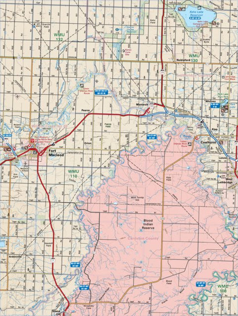 Backroad Mapbooks SOAB12 Fort Macleod - Southern Alberta Topo digital map