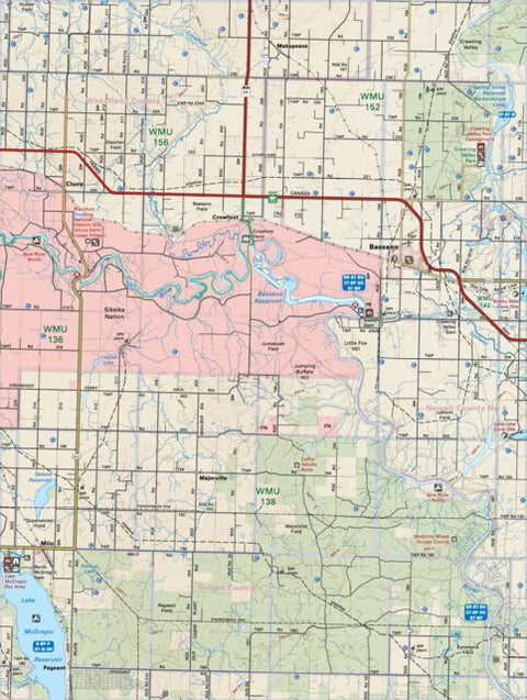 Backroad Mapbooks SOAB32 Bassano - Southern Alberta Topo digital map