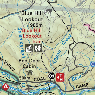 Backroad Mapbooks SOAB51 North Ghost PLUZ - Southern Alberta Topo digital map