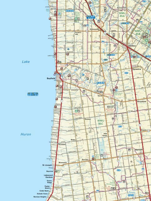 SOON32 Bayfeild - Southern Ontario Topo Map by Backroad Mapbooks ...