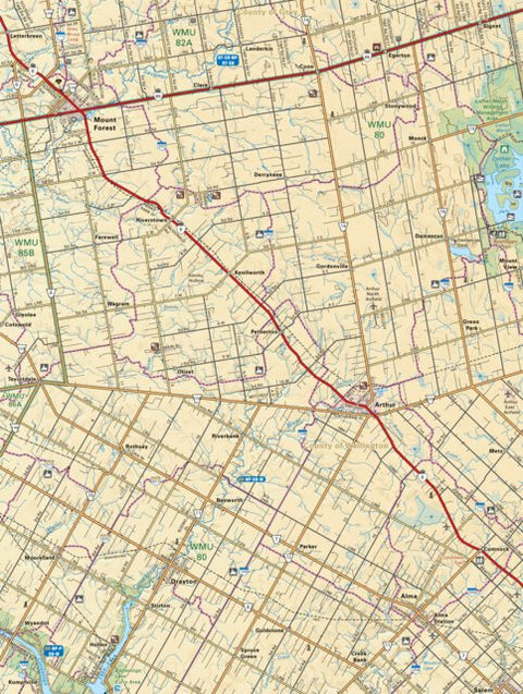 Backroad Mapbooks SOON43 Mount Forest - Southern Ontario Topo digital map