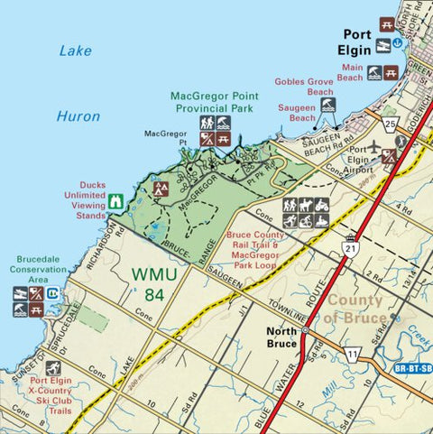 Backroad Mapbooks SOON55 INSET Sauble Beach - Southern Ontario Topo digital map