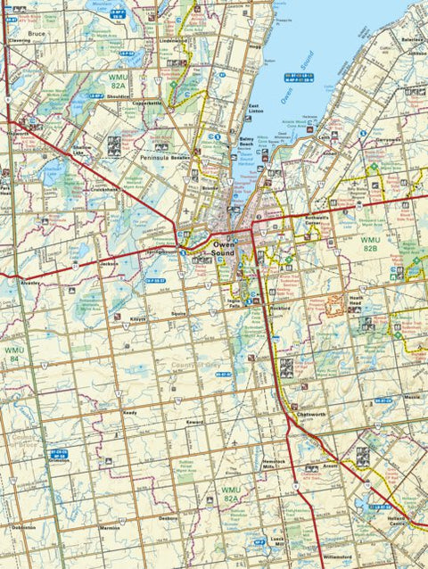 Backroad Mapbooks SOON56 Owen Sound - Southern Ontario Topo digital map
