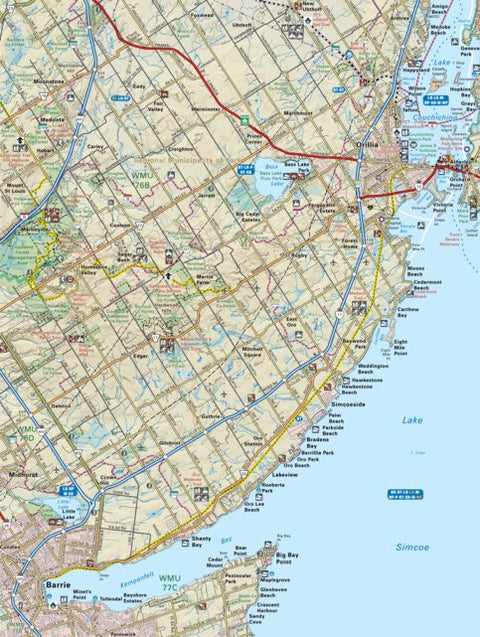 Backroad Mapbooks SOON60 Barrie - Southern Ontario Topo digital map
