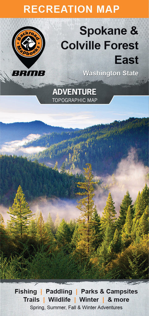 Backroad Mapbooks Spokane & Colville Forest East Recreation Map digital map