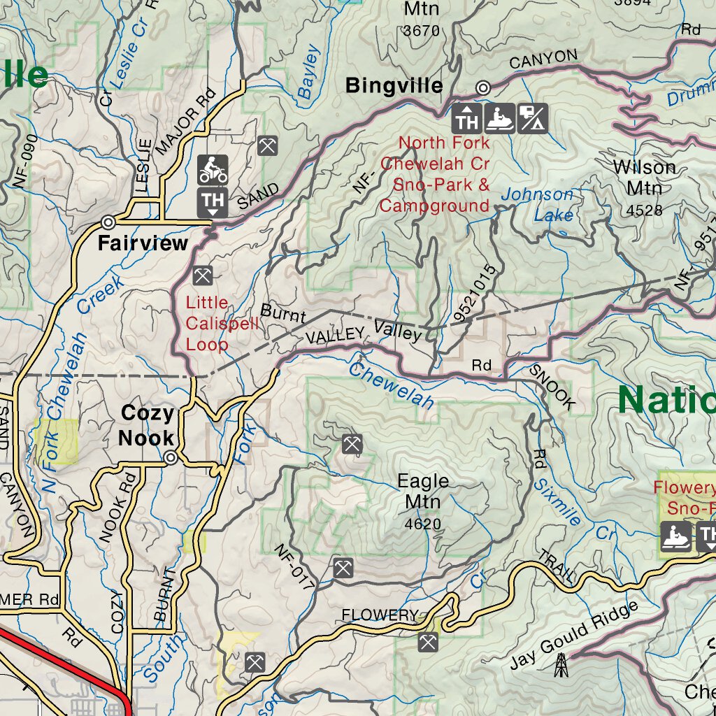 Spokane & Colville Forest East Recreation Map by Backroad Mapbooks ...