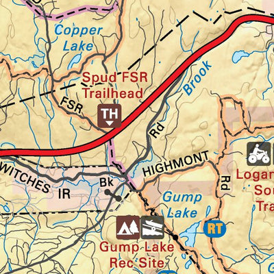 Backroad Mapbooks TOBC21 Logan Lake - Thompson Okanagan BC Topo Map digital map
