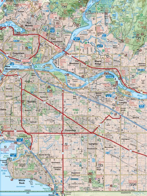 Vcbc02 Greater Vancouver - Vancouver Coast & Mountains Bc Topo Map By 