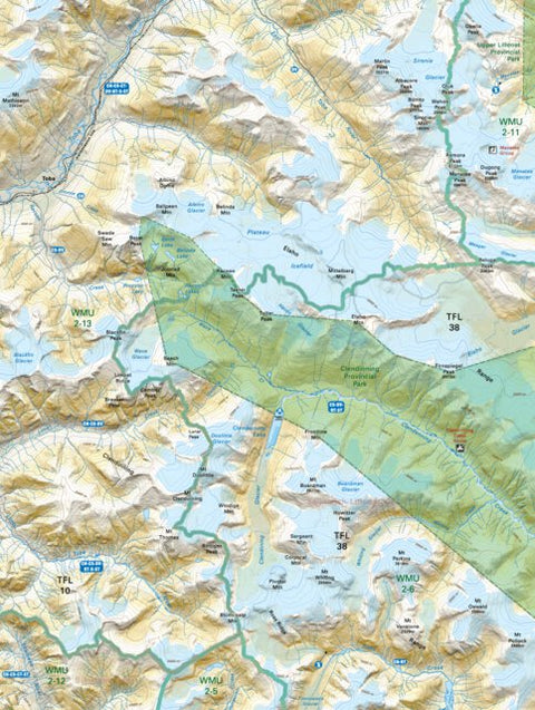 Backroad Mapbooks VCBC39 Toba - Vancouver Coast & Mountains BC Topo digital map