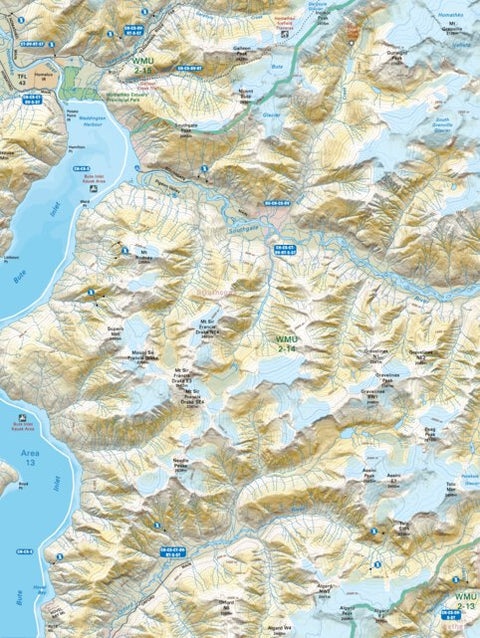 Backroad Mapbooks VCBC46 Homathko Estuary Prov Park - Vancouver Coast & Mountains BC Topo digital map