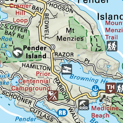 Backroad Mapbooks VIBC12 Saturna Island - Vancouver Island BC Topo digital map