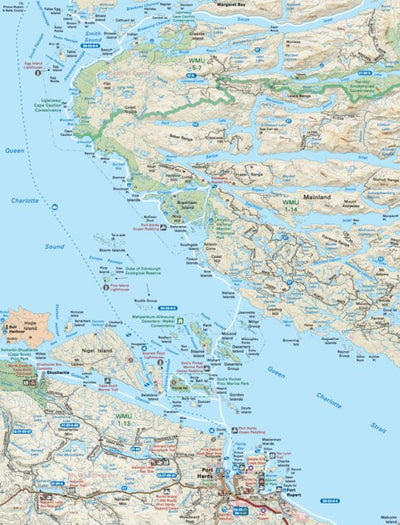 VIBC57 Queen Charlotte Strait - Vancouver Island BC Topo Map by ...