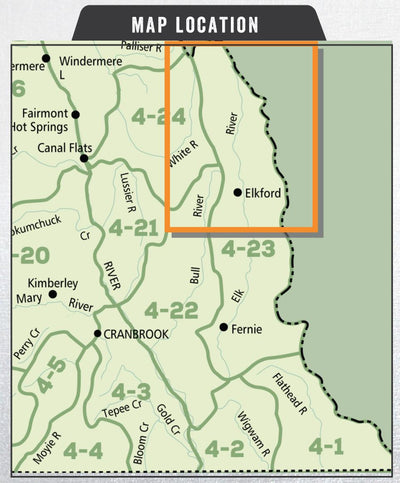 Backroad Mapbooks WMU 4-23 North Kootenay Region - Hunting Topo BC digital map