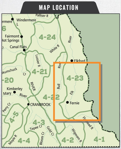 Backroad Mapbooks WMU 4-23 South Kootenay Region - Hunting Topo BC digital map