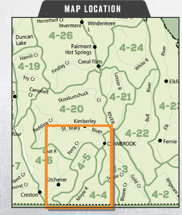 Backroad Mapbooks WMU 4-5 Kootenay Region - Hunting Topo BC digital map