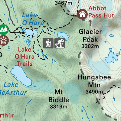 Backroad Mapbooks Yoho National Park – BC Park Recreation Map digital map