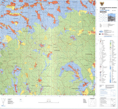 Badan Informasi Geospasial Badong (1508-444) digital map