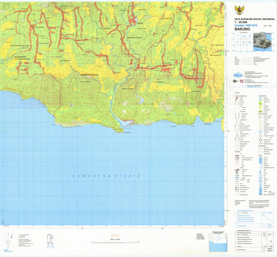 Badan Informasi Geospasial Bakung (1507-613) digital map