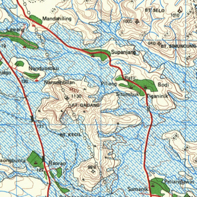 Badan Informasi Geospasial Batusangkar (0815-41) digital map