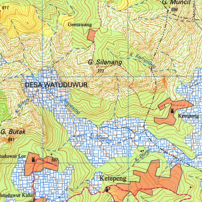 Badan Informasi Geospasial Bruno (1408-144) digital map