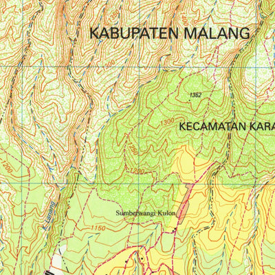 Badan Informasi Geospasial Bumiaji (1608-113) digital map