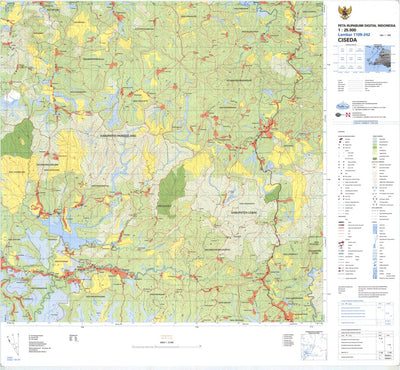 Badan Informasi Geospasial Ciseda (1109-242) digital map