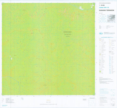 Badan Informasi Geospasial Gunung Teringon (1616-52) digital map