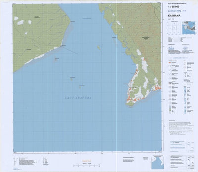 Badan Informasi Geospasial Kaimana (2912-64) digital map