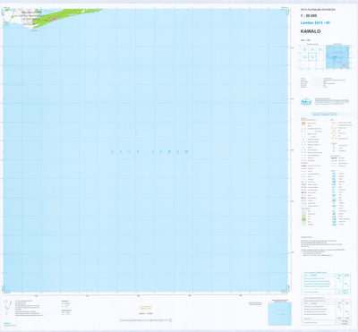 Badan Informasi Geospasial Kawalo (2215-54) digital map